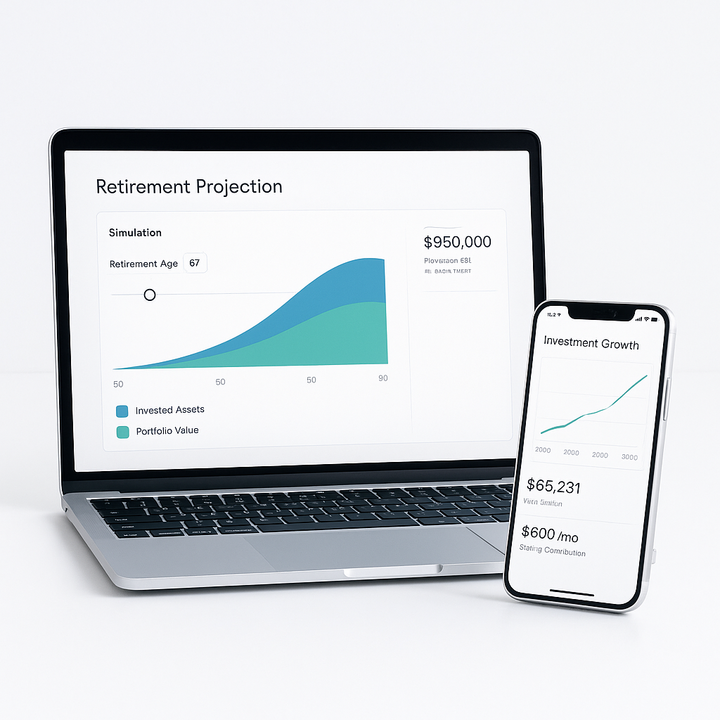 Digital tools for retirement control and projection
